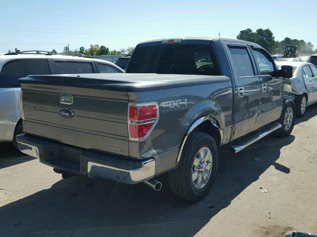 1FTFW1EF7BFD00615 - 2011 FORD F150 GRAY photo 4