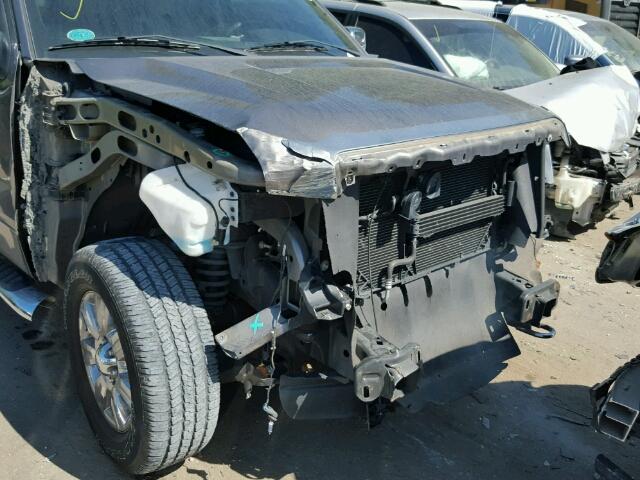 1FTFW1EF7BFD00615 - 2011 FORD F150 GRAY photo 9