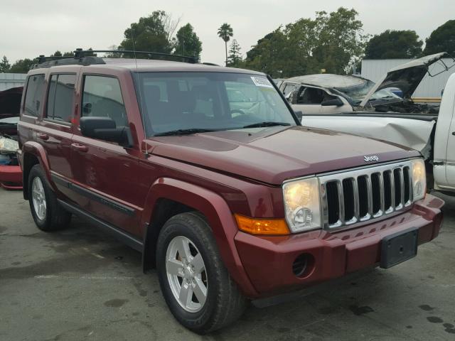 1J8HG48P37C545716 - 2007 JEEP COMMANDER BURGUNDY photo 1