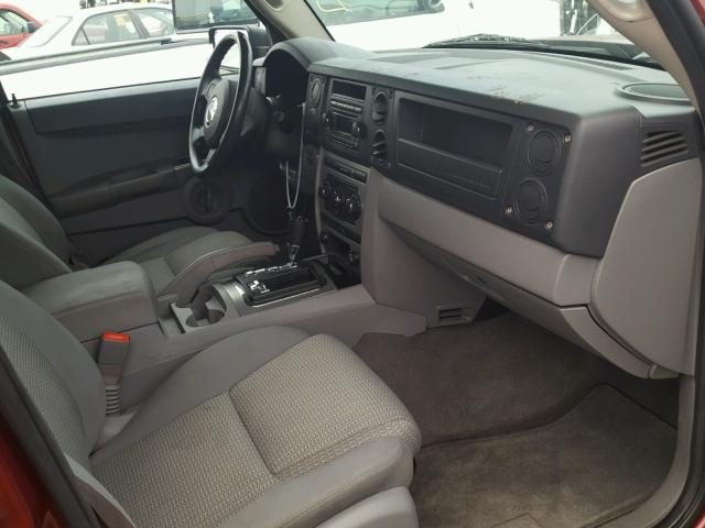 1J8HG48P37C545716 - 2007 JEEP COMMANDER BURGUNDY photo 5