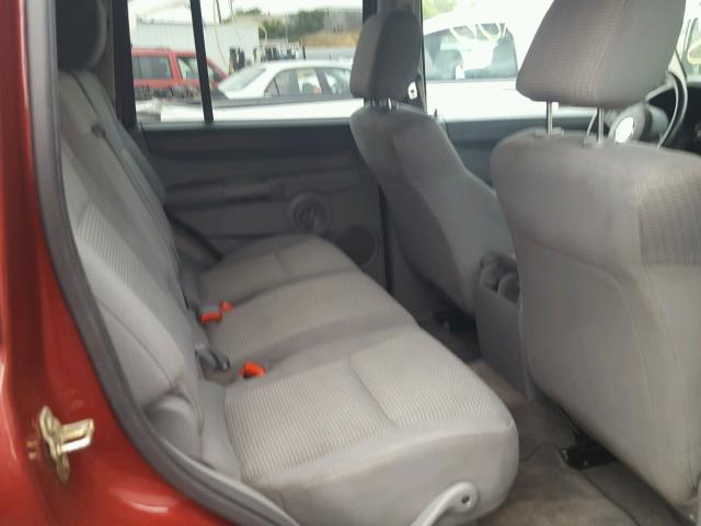 1J8HG48P37C545716 - 2007 JEEP COMMANDER BURGUNDY photo 6