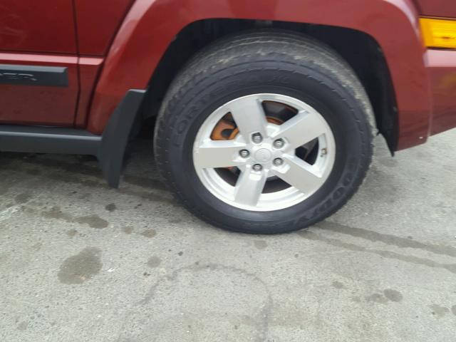 1J8HG48P37C545716 - 2007 JEEP COMMANDER BURGUNDY photo 9