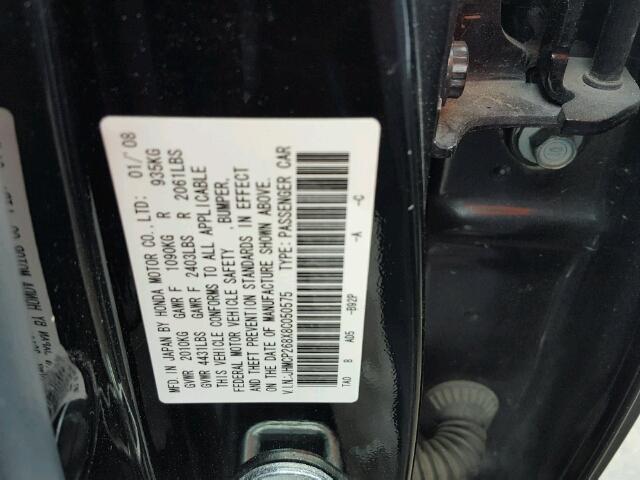 JHMCP268X8C050575 - 2008 HONDA ACCORD EXL Boz foto 10