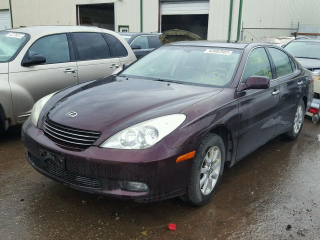 JTHBF30G220078531 - 2002 LEXUS ES 300 MAROON photo 2