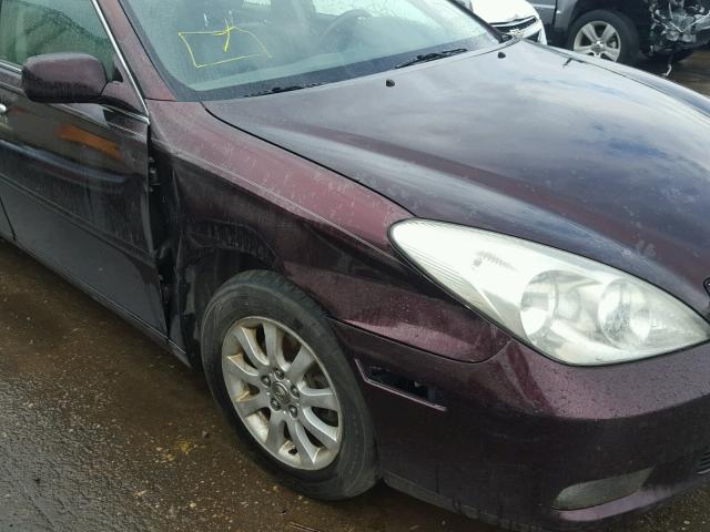 JTHBF30G220078531 - 2002 LEXUS ES 300 MAROON photo 9