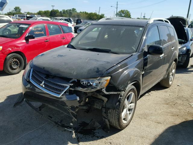 JA4MS41XX7U008618 - 2007 MITSUBISHI OUTLANDER BLACK photo 2