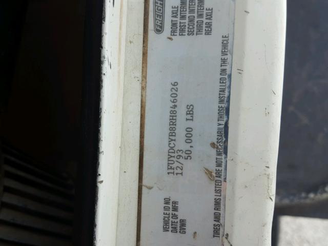1FUYDCYB8RH846026 - 1994 FREIGHTLINER CONVENTION WHITE photo 10