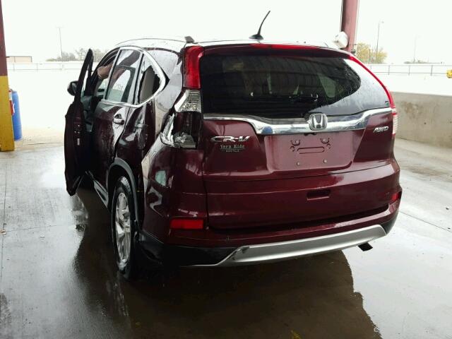 2HKRM4H79FH632432 - 2015 HONDA CR-V EXL RED photo 3