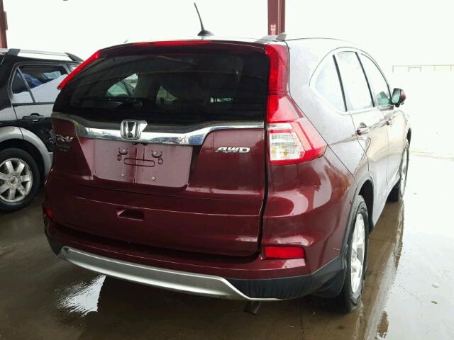 2HKRM4H79FH632432 - 2015 HONDA CR-V EXL RED photo 4