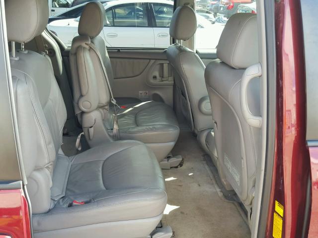 5TDBA22C24S019435 - 2004 TOYOTA SIENNA RED photo 6