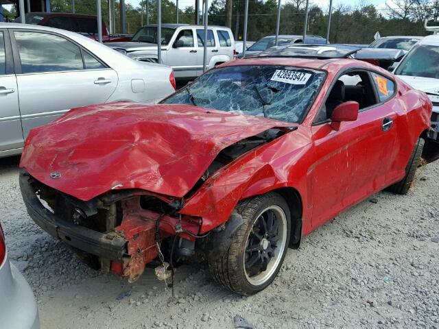 KMHHN65F73U070804 - 2003 HYUNDAI TIBURON RED photo 2