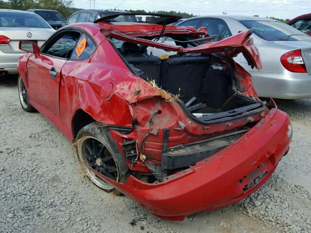 KMHHN65F73U070804 - 2003 HYUNDAI TIBURON RED photo 3