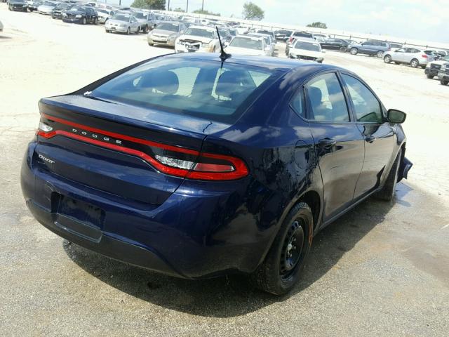 1C3CDFAA0DD343342 - 2013 DODGE DART SE BLUE photo 4