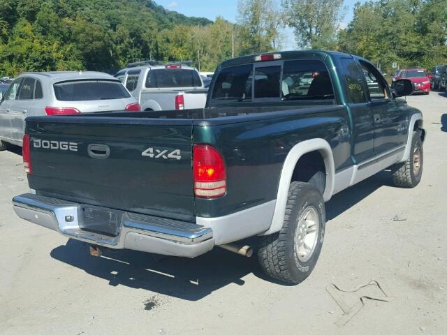 1B7GG22Y9WS527718 - 1998 DODGE DAKOTA GREEN photo 4