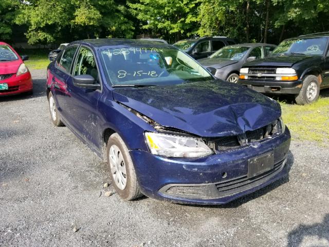 3VW2K7AJ5EM322914 - 2014 VOLKSWAGEN JETTA BASE Կապույտ լուսանկար 1