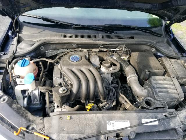 3VW2K7AJ5EM322914 - 2014 VOLKSWAGEN JETTA BASE Կապույտ լուսանկար 7