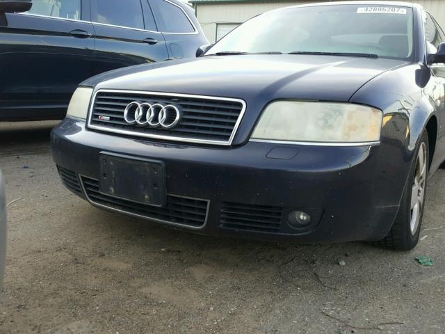 WAULD64B72N022046 - 2002 AUDI A6 2.7T QU BLUE photo 10