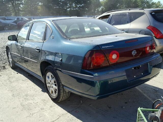 2G1WF55K2Y9348389 - 2000 CHEVROLET IMPALA GREEN photo 3