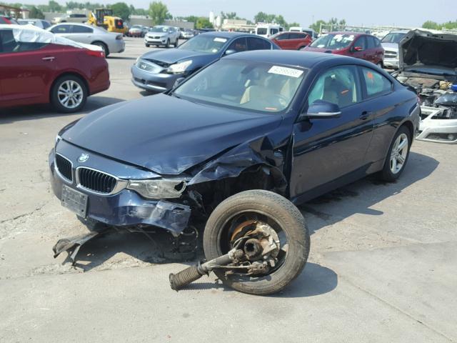 WBA3N5C53EF716203 - 2014 BMW 428 XI BLUE photo 2