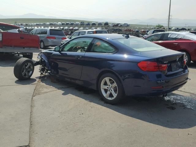 WBA3N5C53EF716203 - 2014 BMW 428 XI BLUE photo 3