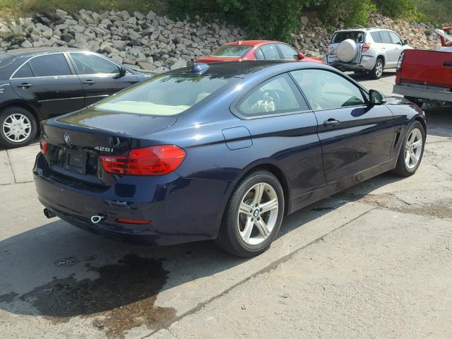 WBA3N5C53EF716203 - 2014 BMW 428 XI BLUE photo 4