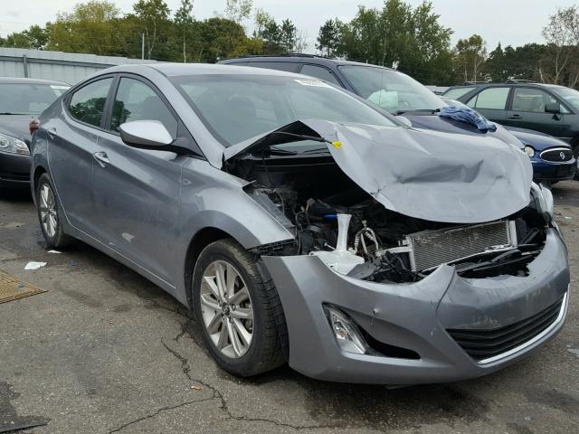 5NPDH4AEXFH551107 - 2015 HYUNDAI ELANTRA GRAY photo 1