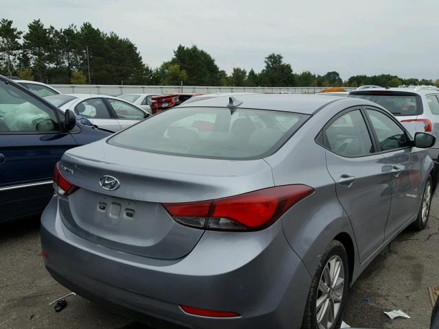 5NPDH4AEXFH551107 - 2015 HYUNDAI ELANTRA GRAY photo 4