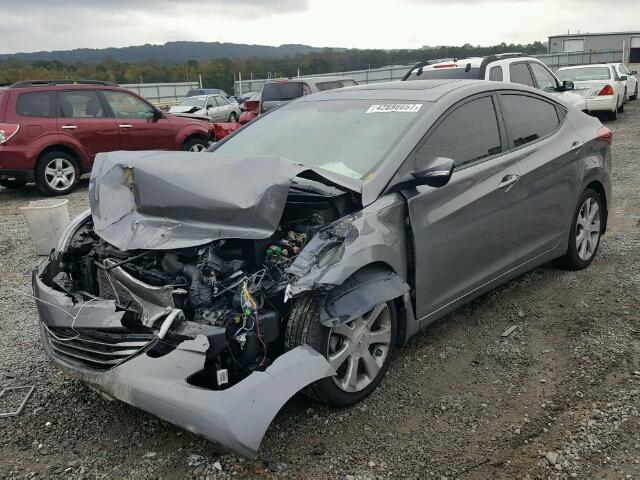 5NPDH4AEXDH431868 - 2013 HYUNDAI ELANTRA GL GRAY photo 2