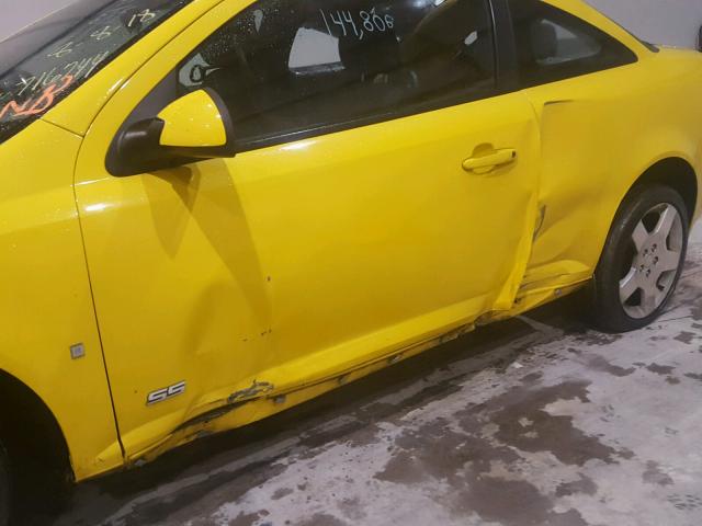 1G1AM15B867716744 - 2006 CHEVROLET COBALT SS YELLOW photo 9