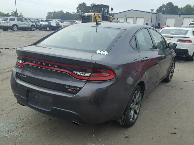 1C3CDFBB6ED917998 - 2014 DODGE DART CHARCOAL photo 4