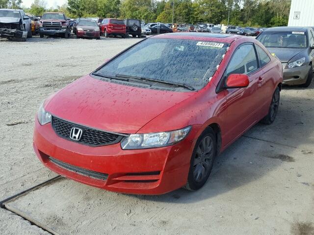 2HGFG12869H532880 - 2009 HONDA CIVIC EX RED photo 2