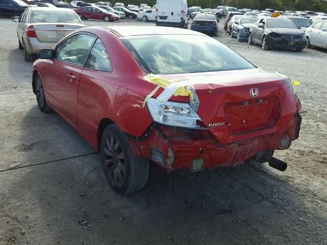 2HGFG12869H532880 - 2009 HONDA CIVIC EX RED photo 3