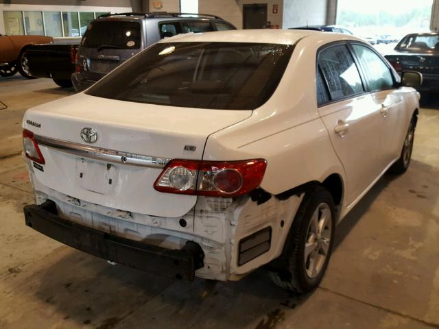 2T1BU4EE9BC641181 - 2011 TOYOTA COROLLA BA WHITE photo 4