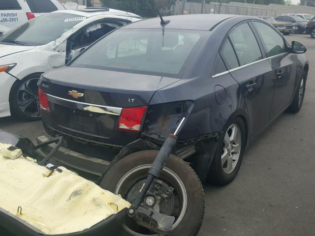 1G1PC5SB1E7308853 - 2014 CHEVROLET CRUZE LT BLUE photo 4