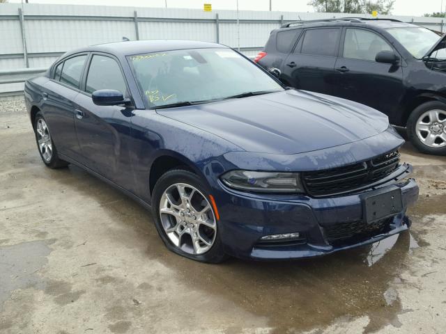 2C3CDXJG1GH175194 - 2016 DODGE CHARGER SX BLUE photo 1