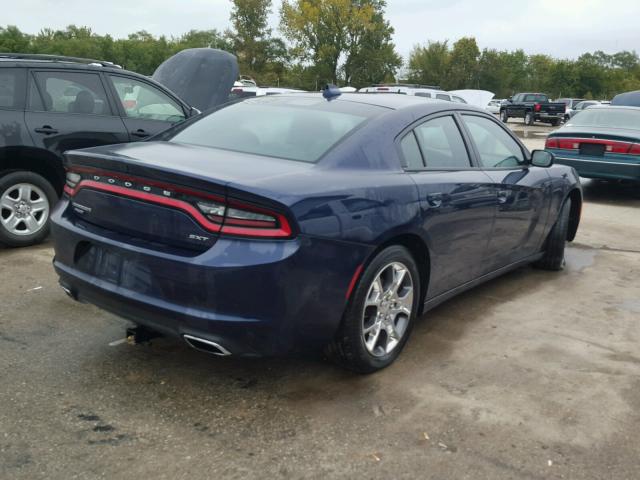 2C3CDXJG1GH175194 - 2016 DODGE CHARGER SX BLUE photo 4