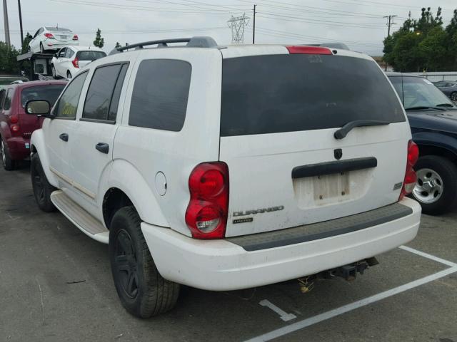 1D8HB58D55F506995 - 2005 DODGE DURANGO LI WHITE photo 3