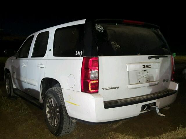 1GKFC13588R245185 - 2008 GMC YUKON HYBR WHITE photo 3