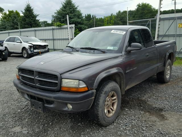 1B7GG32N12S523474 - 2002 DODGE DAKOTA SPO GRAY photo 2