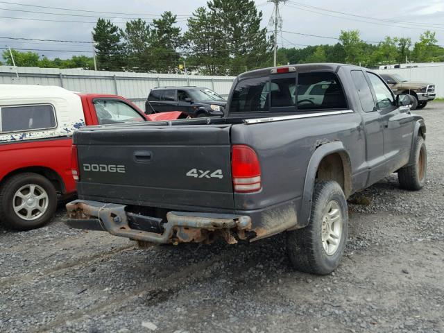 1B7GG32N12S523474 - 2002 DODGE DAKOTA SPO GRAY photo 4