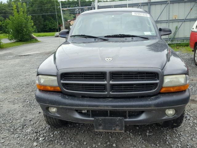 1B7GG32N12S523474 - 2002 DODGE DAKOTA SPO GRAY photo 9