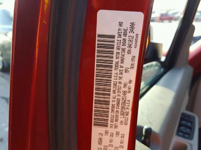 1J8GP28K68W251408 - 2008 JEEP LIBERTY SP RED photo 10