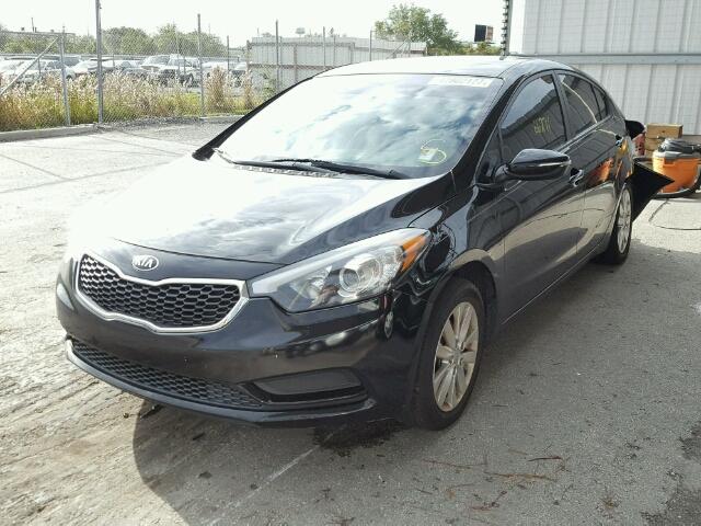 KNAFX4A64E5235623 - 2014 KIA FORTE LX BLACK photo 2