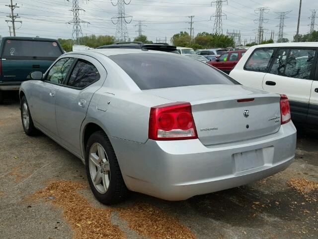 2B3KA33V39H592714 - 2009 DODGE CHARGER SX SILVER photo 3