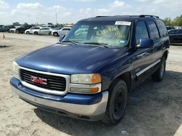 1GKEC13Z93R128822 - 2003 GMC YUKON BLUE photo 2