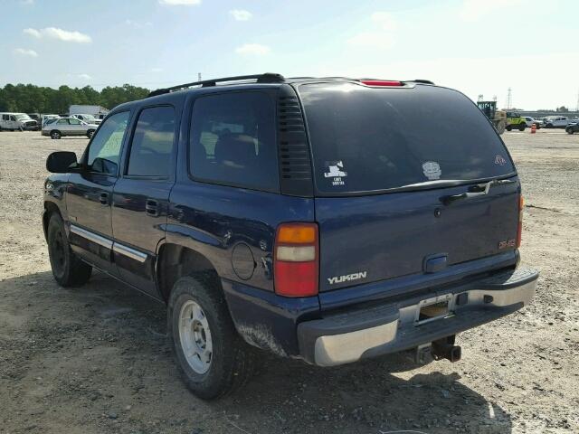 1GKEC13Z93R128822 - 2003 GMC YUKON Көк фото 3