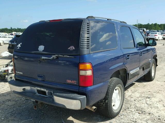 1GKEC13Z93R128822 - 2003 GMC YUKON BLUE photo 4