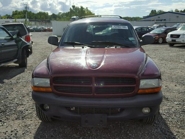 1D4HS38N53F527843 - 2003 DODGE DURANGO SP MAROON photo 9