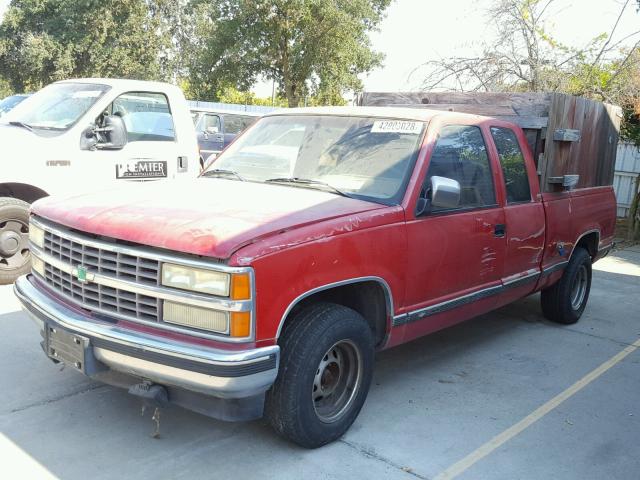 2GCEC19K5L1205975 - 1990 CHEVROLET 1500 RED photo 2