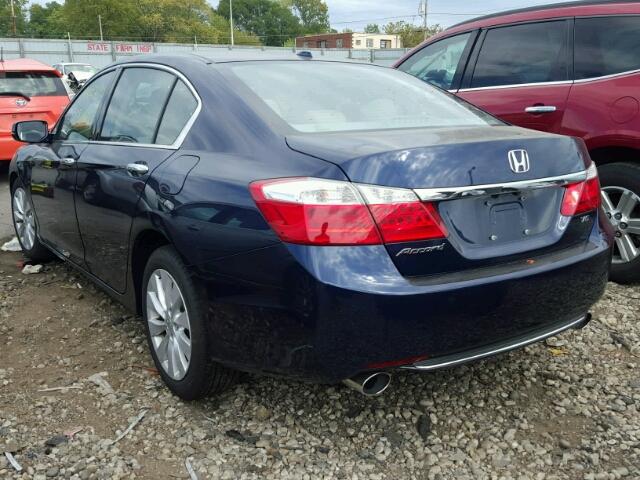 1HGCR3F8XFA015501 - 2015 HONDA ACCORD EXL BLUE photo 3